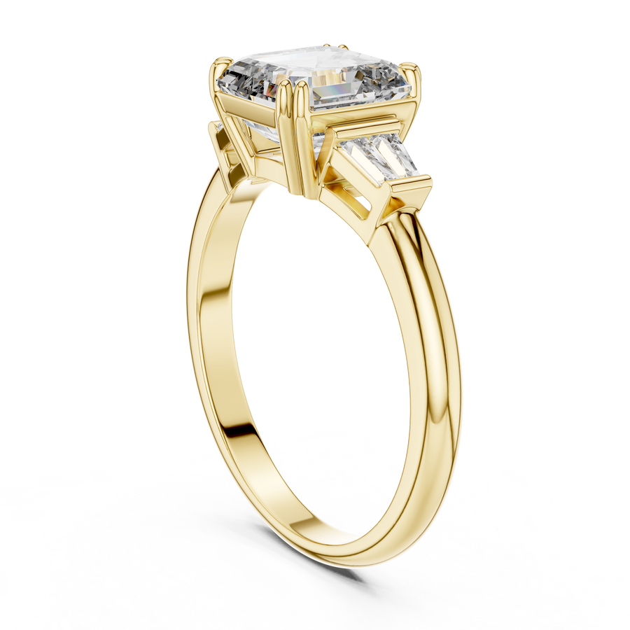 Isavelle 7 mm Emerald-Cut Diamond Ring