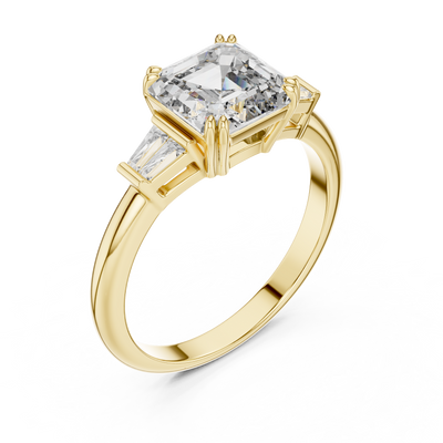 Isavelle 7 mm Emerald-Cut Diamond Ring