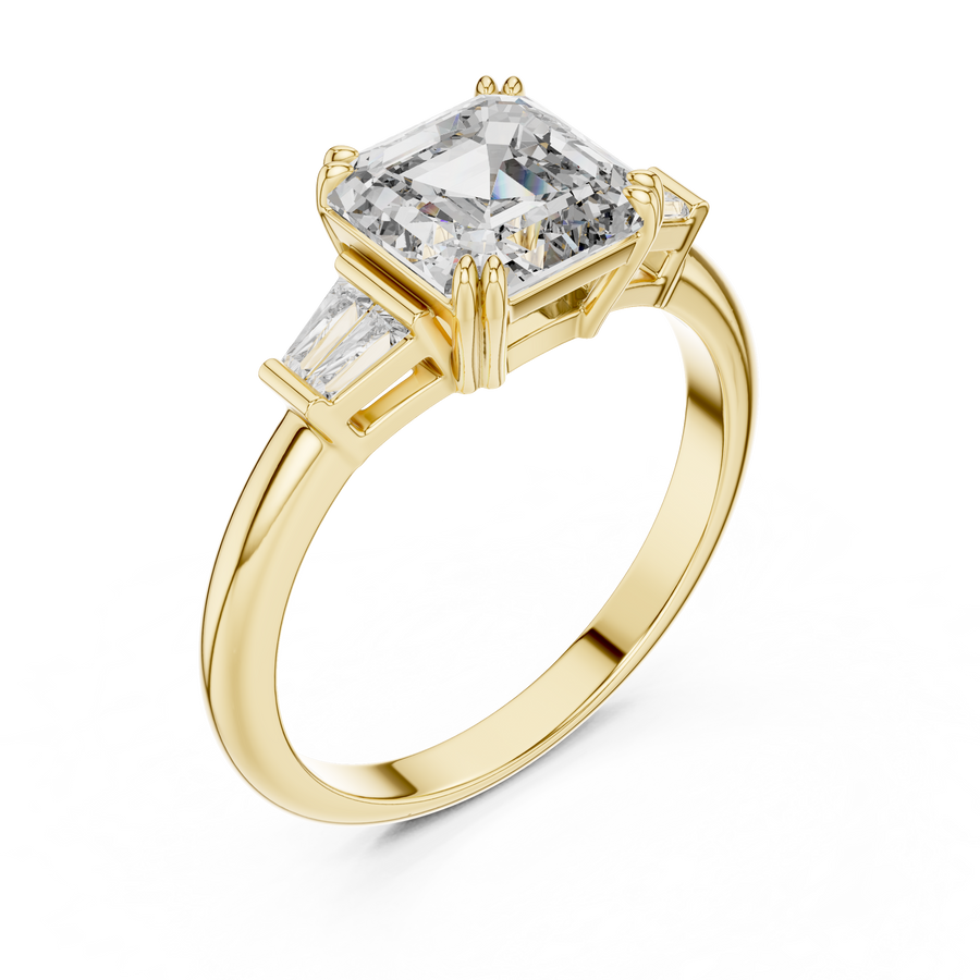 Isavelle 7 mm Emerald-Cut Diamond Ring