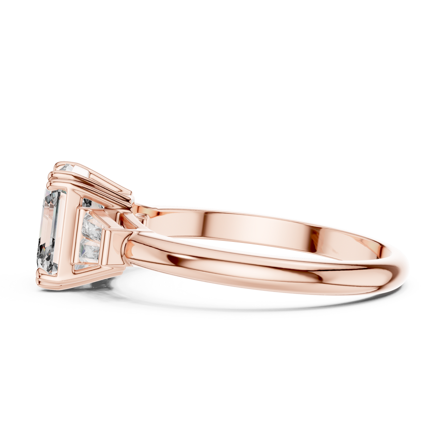 Isavelle 7 mm Emerald-Cut Diamond Ring