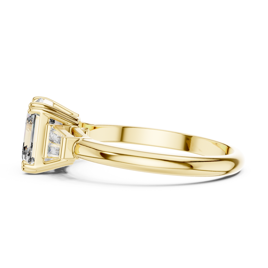 Isavelle 7 mm Emerald-Cut Diamond Ring