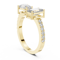 Mirevane Emerald & Pear Diamond Ring