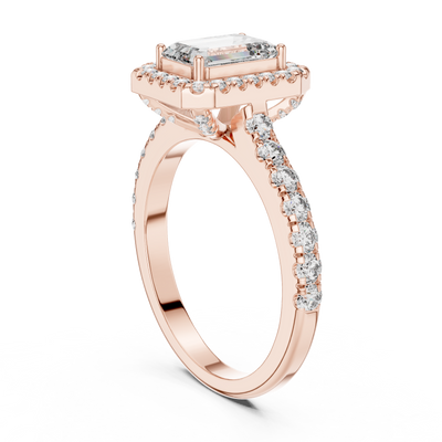 Valeriane 7 × 5 mm Emerald-Cut Diamond Ring