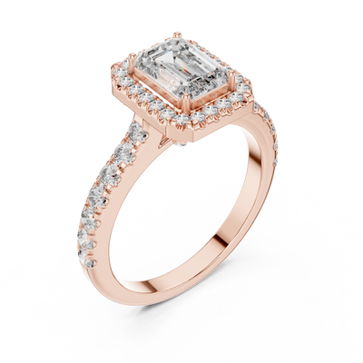 Valeriane 7 × 5 mm Emerald-Cut Diamond Ring