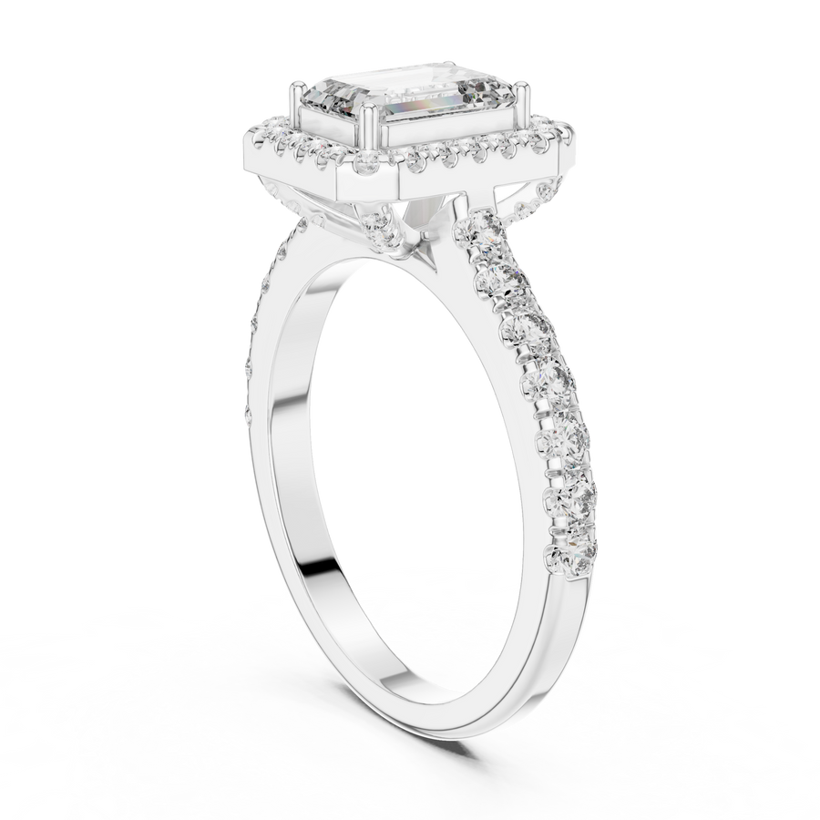 Valeriane 7 × 5 mm Emerald-Cut Diamond Ring