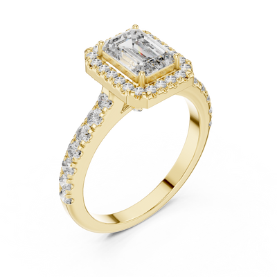 Valeriane 7 × 5 mm Emerald-Cut Diamond Ring