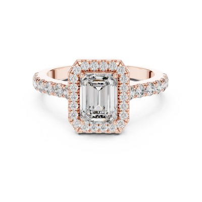 Valeriane 7 × 5 mm Emerald-Cut Diamond Ring