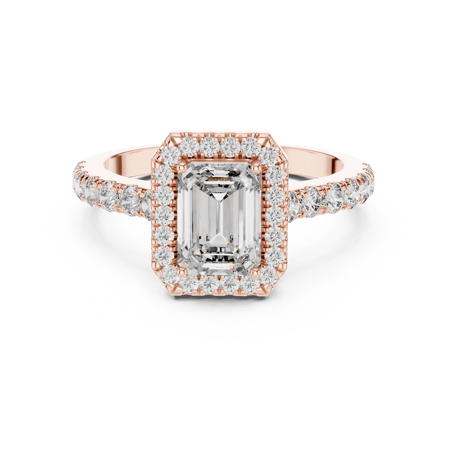Valeriane 7 × 5 mm Emerald-Cut Diamond Ring