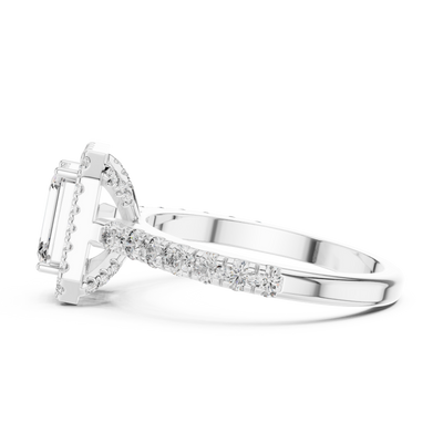 Valeriane 7 × 5 mm Emerald-Cut Diamond Ring