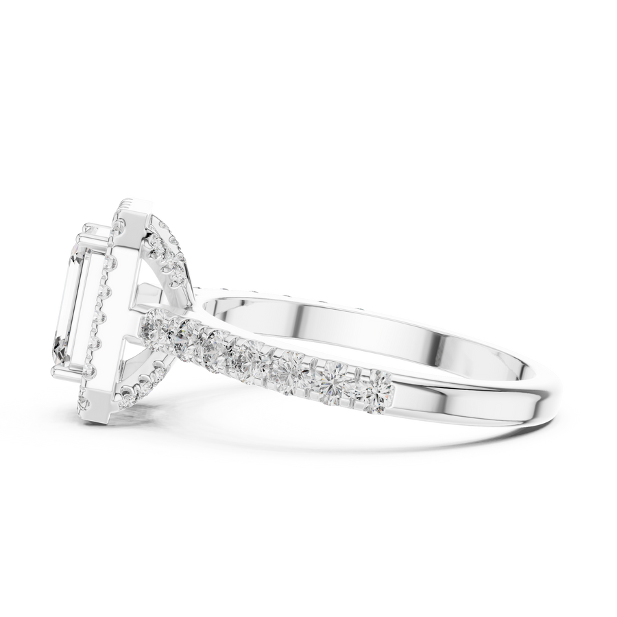 Valeriane 7 × 5 mm Emerald-Cut Diamond Ring