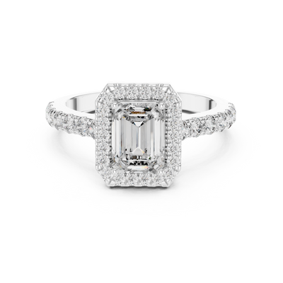Valeriane 7 × 5 mm Emerald-Cut Diamond Ring