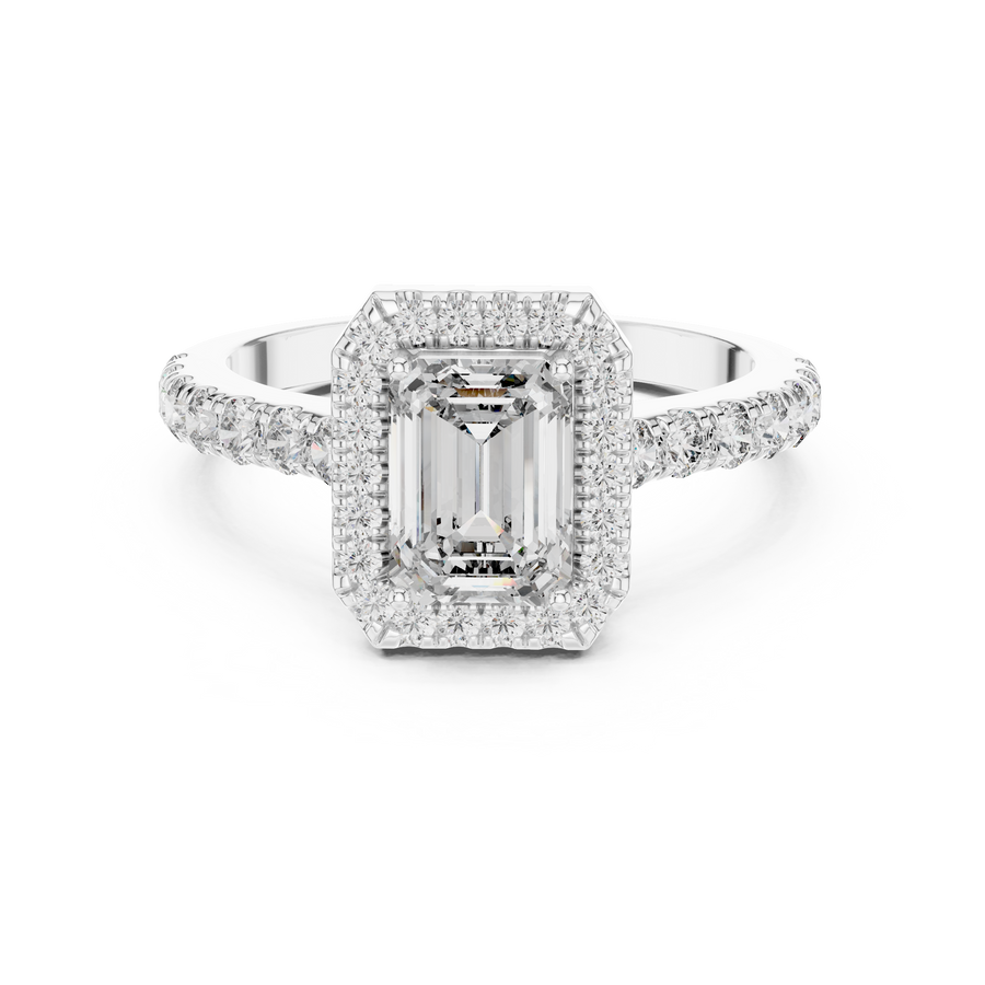 Valeriane 7 × 5 mm Emerald-Cut Diamond Ring