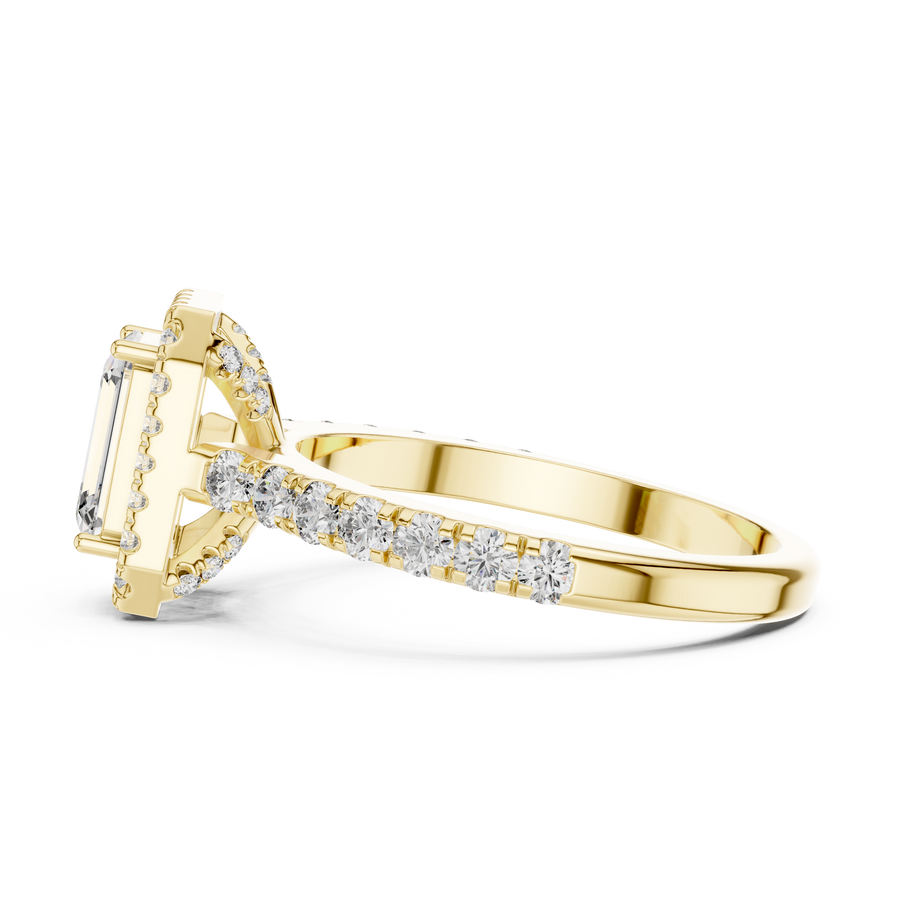 Valeriane 7 × 5 mm Emerald-Cut Diamond Ring