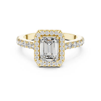 Valeriane 7 × 5 mm Emerald-Cut Diamond Ring