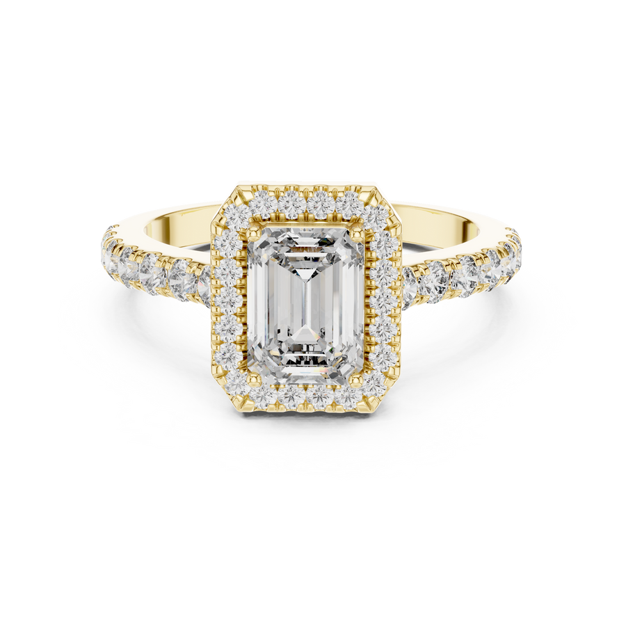 Valeriane 7 × 5 mm Emerald-Cut Diamond Ring