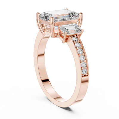 Caledria Emerald-Cut Diamond Ring