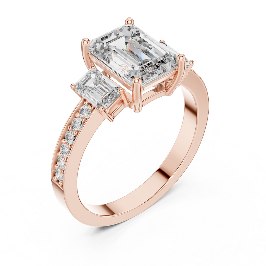 Caledria Emerald-Cut Diamond Ring