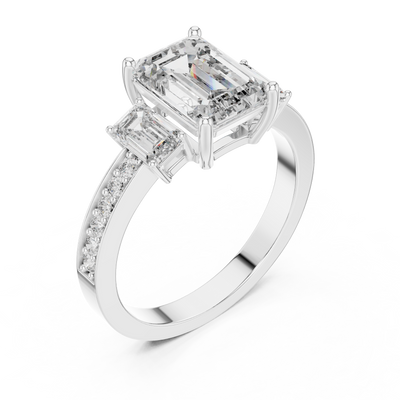 Caledria Emerald-Cut Diamond Ring