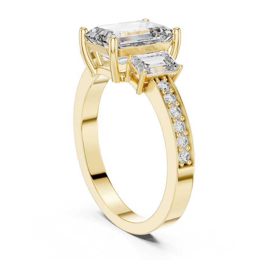 Caledria Emerald-Cut Diamond Ring