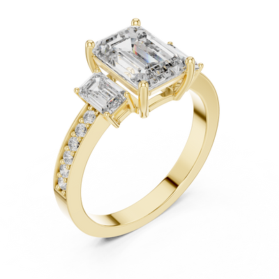 Caledria Emerald-Cut Diamond Ring