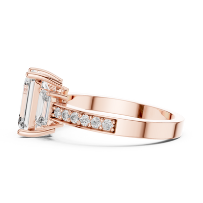 Caledria Emerald-Cut Diamond Ring