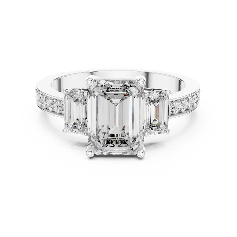 Caledria Emerald-Cut Diamond Ring