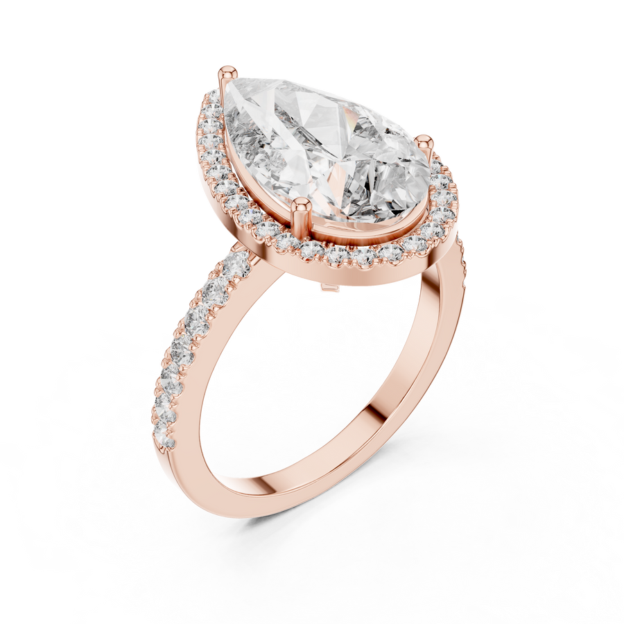Thalienne 14.5 mm Pear Diamond Ring