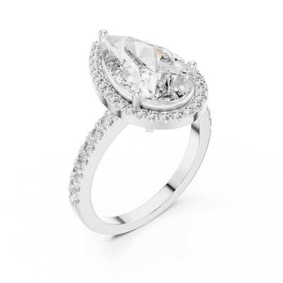 Thalienne 14.5 mm Pear Diamond Ring