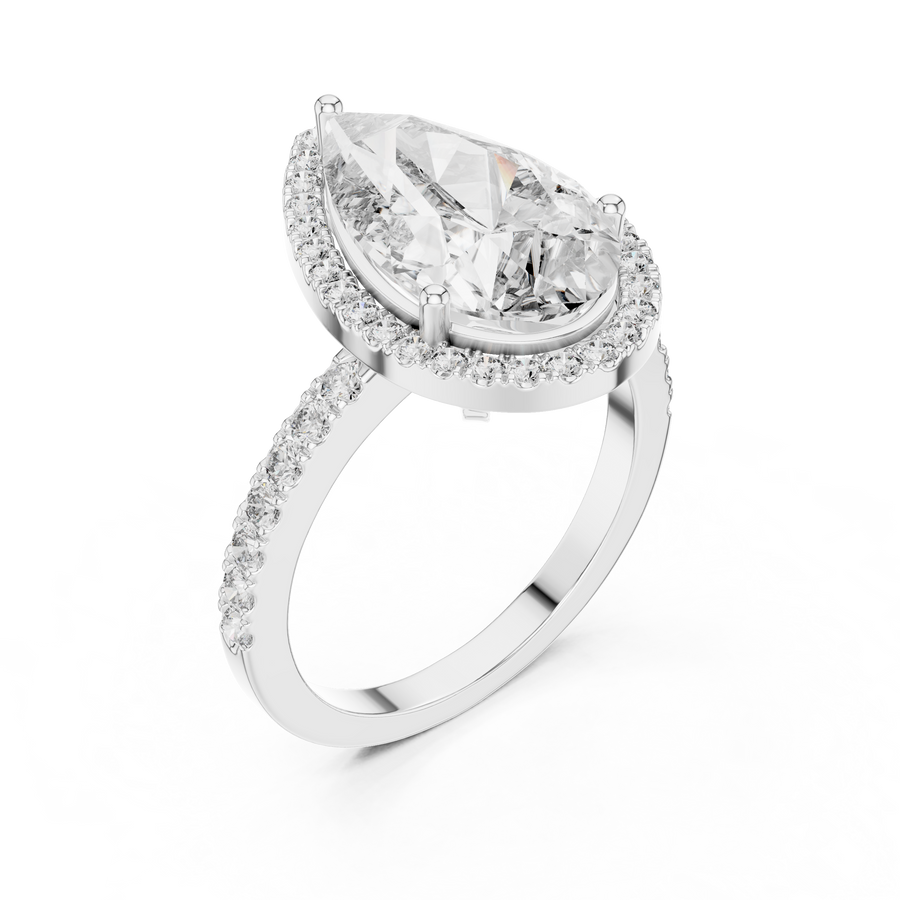 Thalienne 14.5 mm Pear Diamond Ring