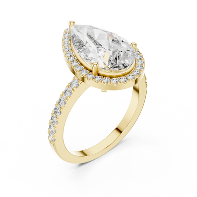 Thalienne 14.5 mm Pear Diamond Ring