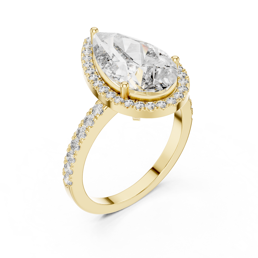 Thalienne 14.5 mm Pear Diamond Ring