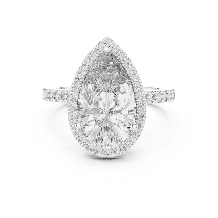 Thalienne 14.5 mm Pear Diamond Ring