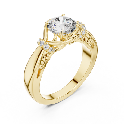 Elarienne 6.5 mm Diamond Ring