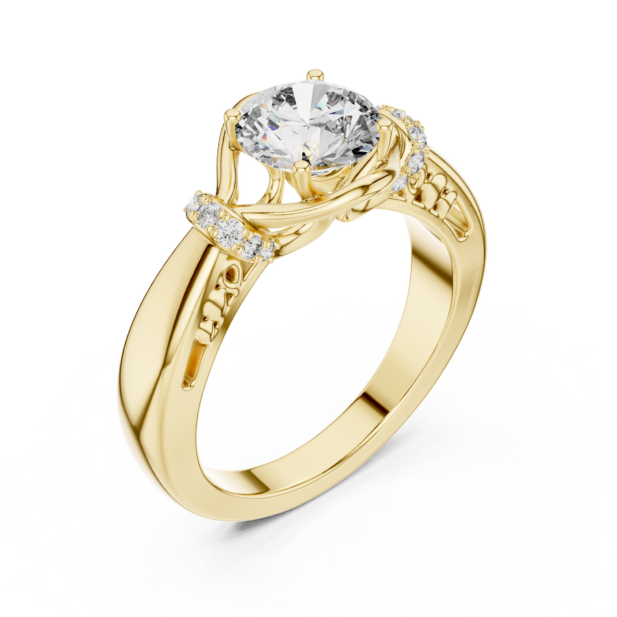 Elarienne 6.5 mm Diamond Ring
