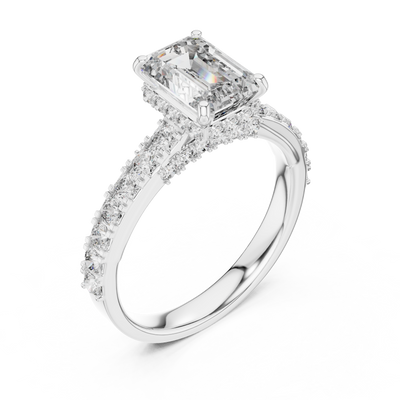 Ophirene Emerald cut Diamond Ring