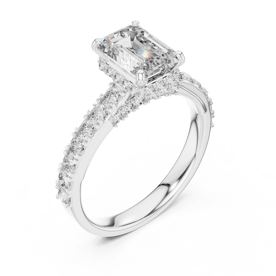 Ophirene Emerald cut Diamond Ring