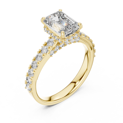 Ophirene Emerald cut Diamond Ring