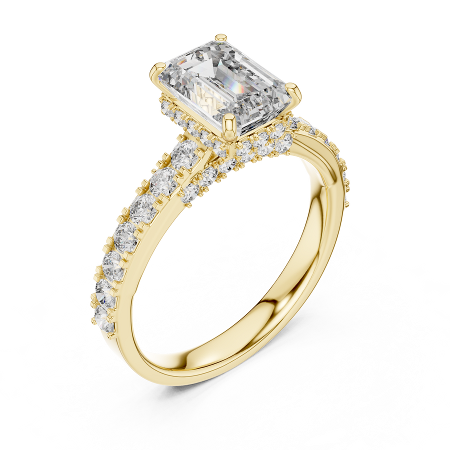Ophirene Emerald cut Diamond Ring