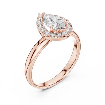 Rosalind 7.5 × 5.0 mm Pear Diamond Ring