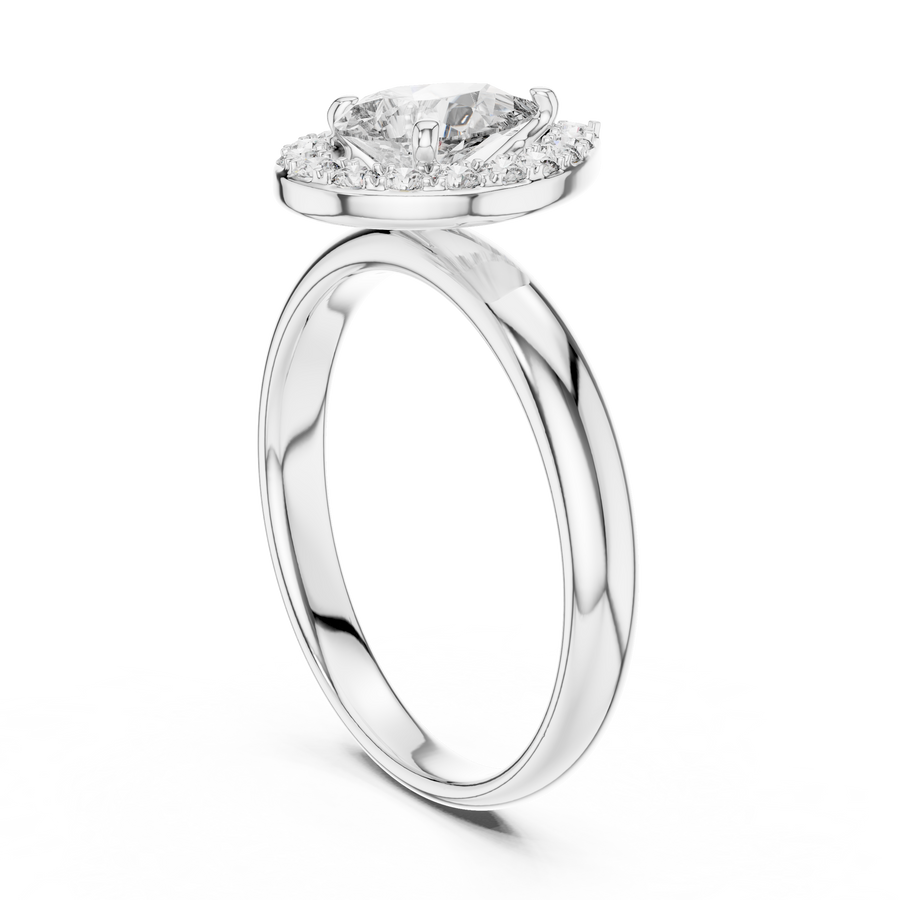 Rosalind 7.5 × 5.0 mm Pear Diamond Ring