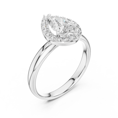 Rosalind 7.5 × 5.0 mm Pear Diamond Ring