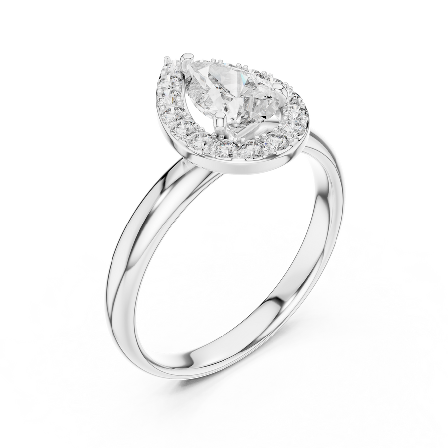 Rosalind 7.5 × 5.0 mm Pear Diamond Ring