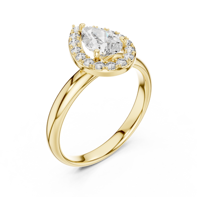Rosalind 7.5 × 5.0 mm Pear Diamond Ring