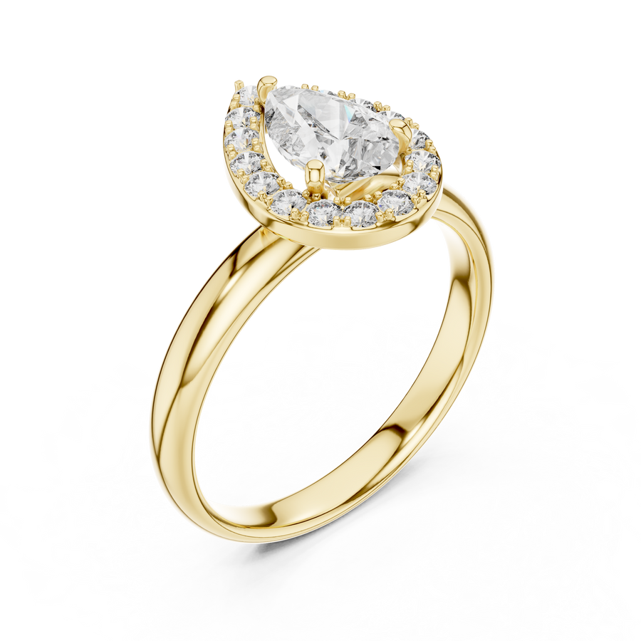 Rosalind 7.5 × 5.0 mm Pear Diamond Ring