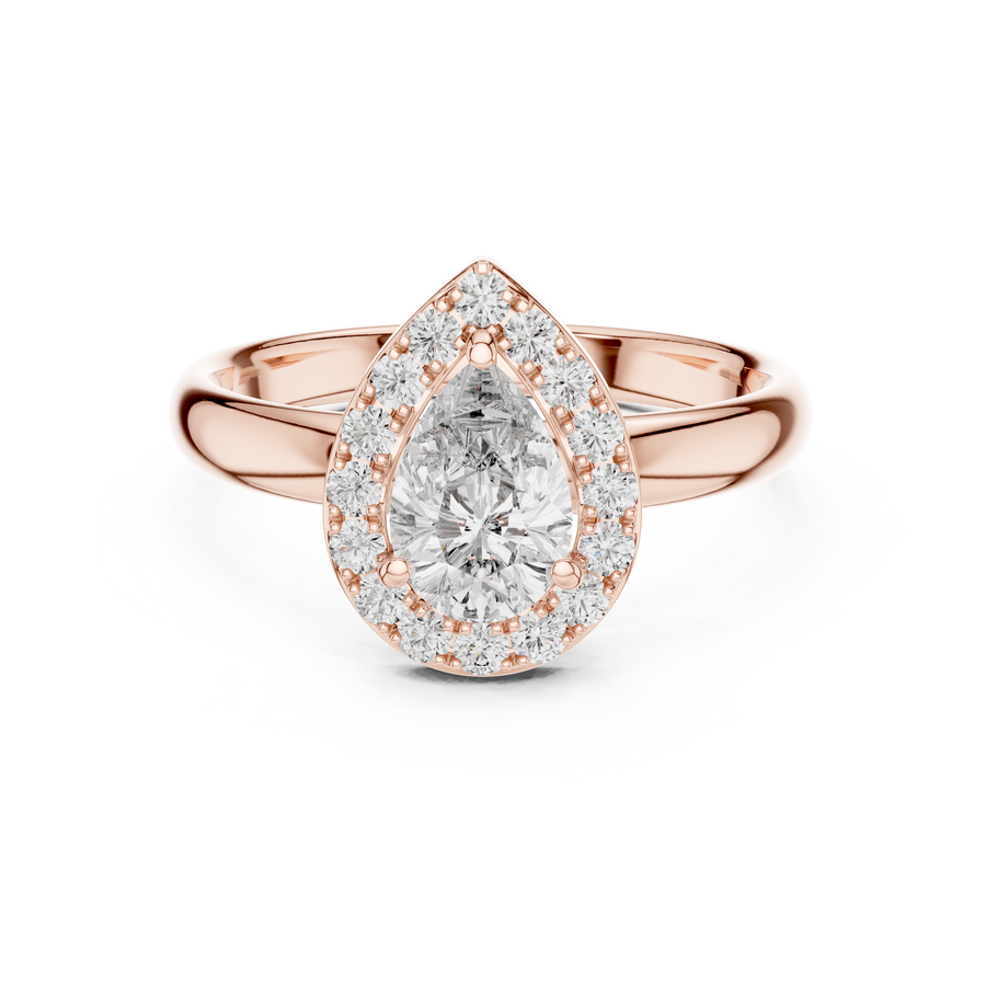 Rosalind 7.5 × 5.0 mm Pear Diamond Ring