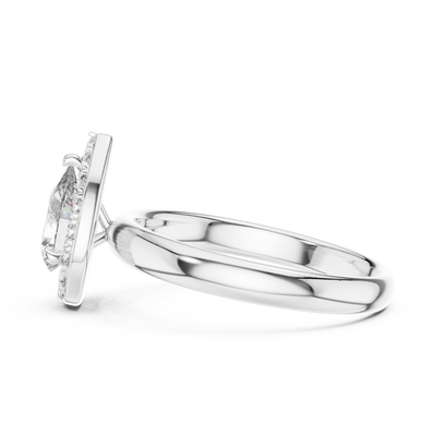 Rosalind 7.5 × 5.0 mm Pear Diamond Ring