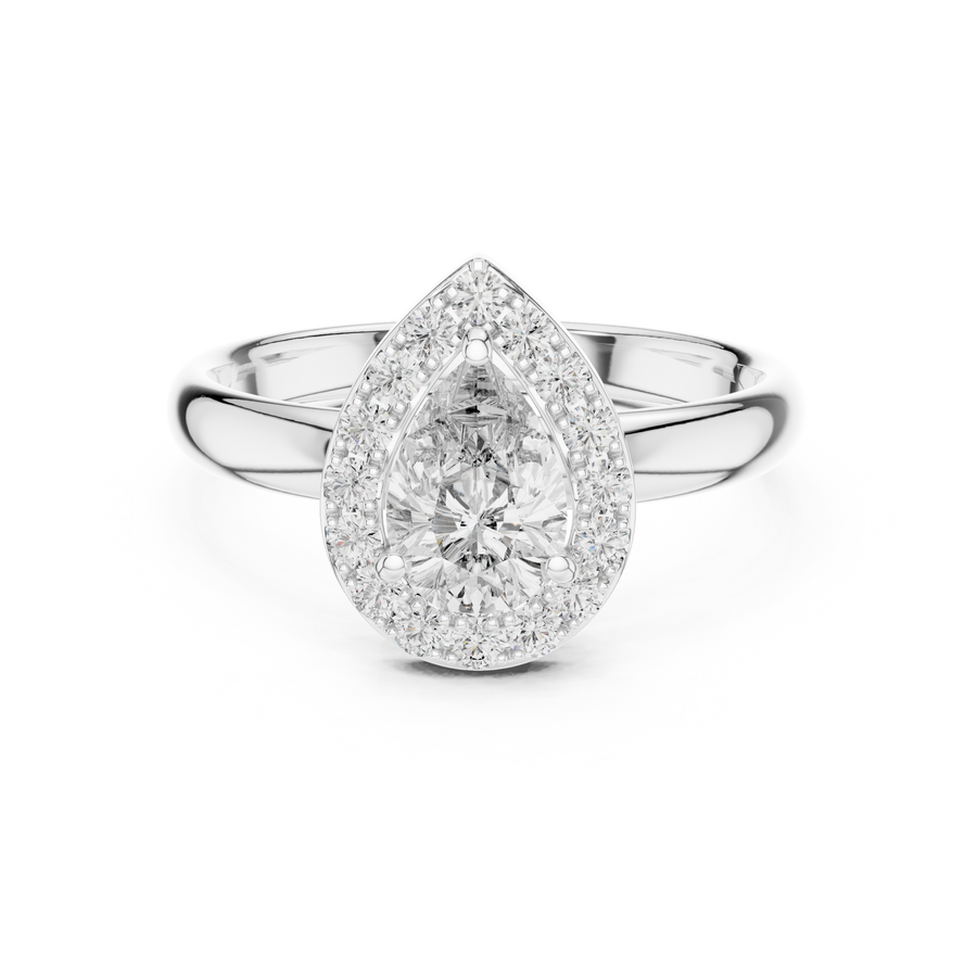 Rosalind 7.5 × 5.0 mm Pear Diamond Ring