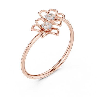 Evelisse Floral  Diamond Ring