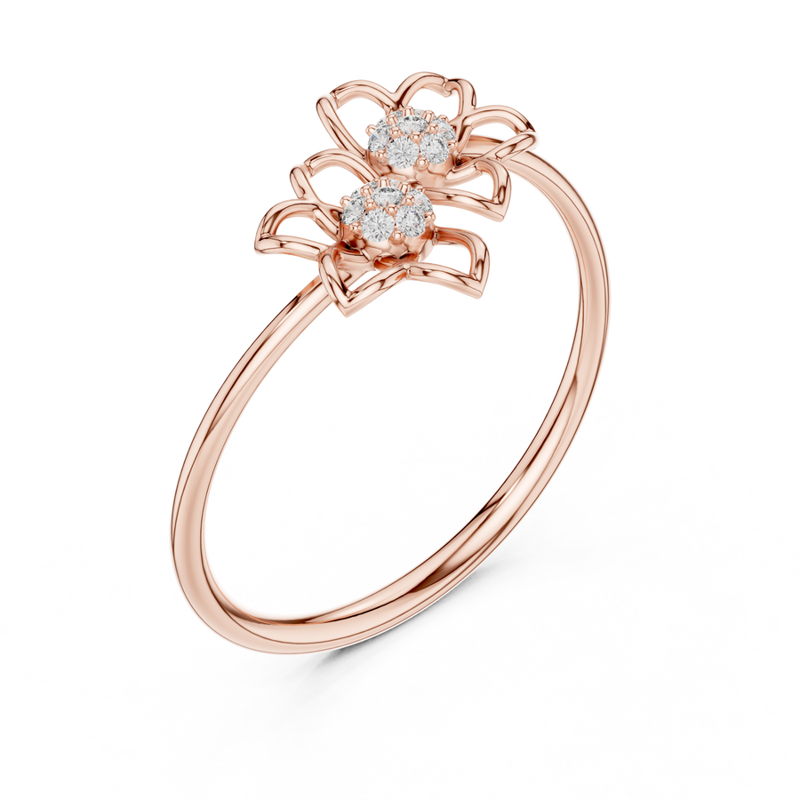 Evelisse Floral  Diamond Ring