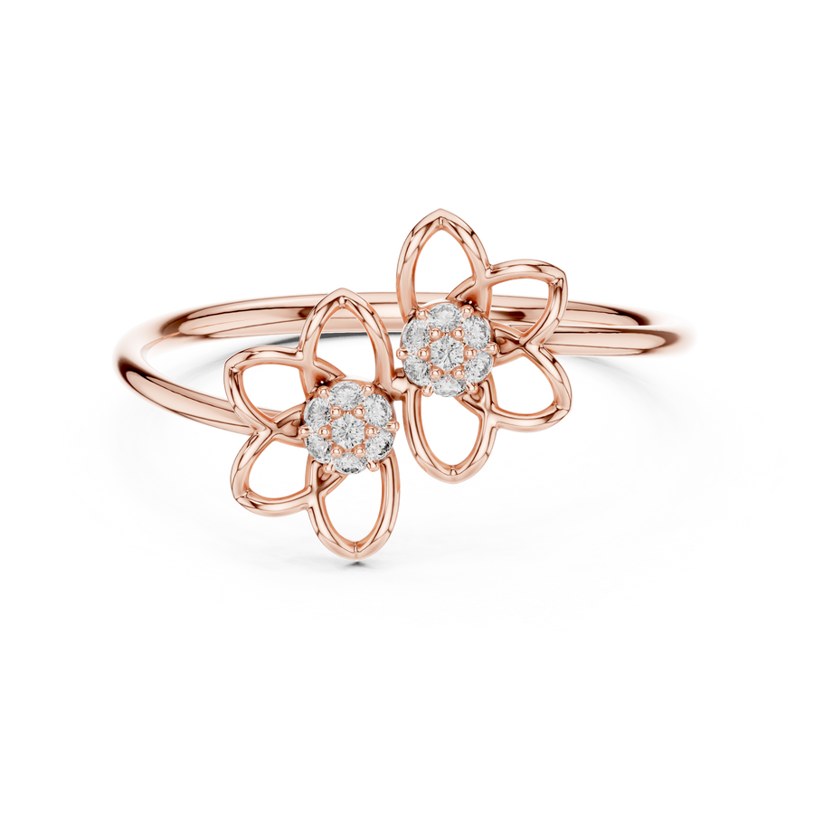 Evelisse Floral  Diamond Ring